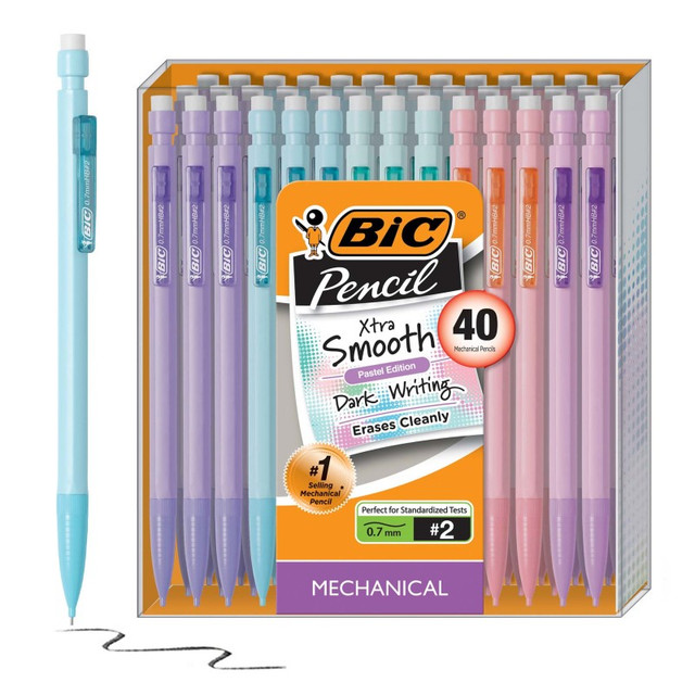 BIC USA INC BIC® Mechanical Pencil Xtra Life, Pastel Colors, 40 Count