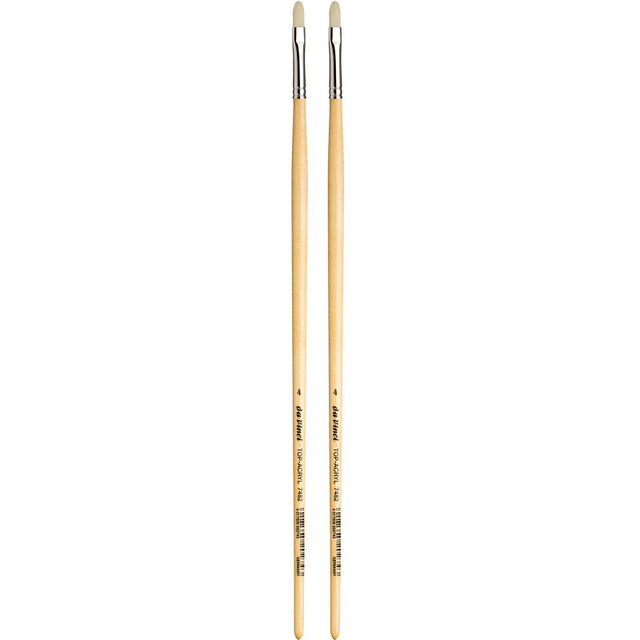 GREGORY DANIELS FINE ARTS INC da Vinci TOP-ACRYL White Brush, Synthetic, Acrylic & Oil, Filbert, Series 7482, Size 4, Pack of 2