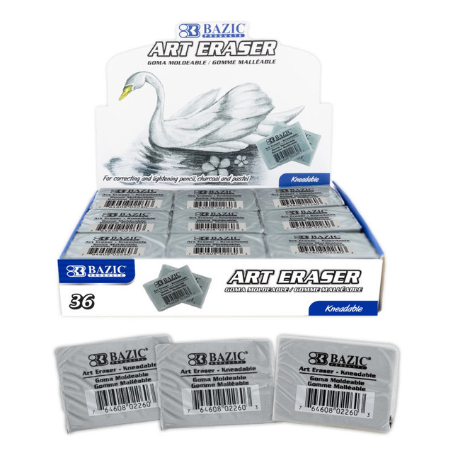 BAZIC PRODUCTS BAZIC Products® Kneadable Art Eraser, Pack of 36