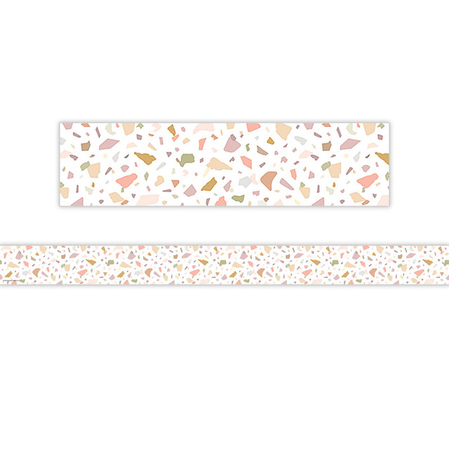 TEACHER CREATED RESOURCES Teacher Created Resources® Terrazzo Tones Straight Border Trim, 35 Feet