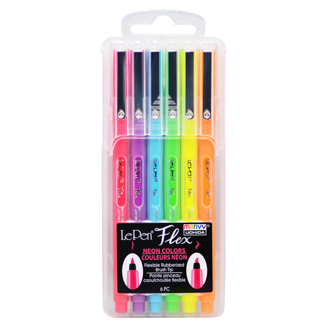 UCHIDA OF AMERICA, CORP Marvy Uchida® LePen® Flex, 6 Neon Colors