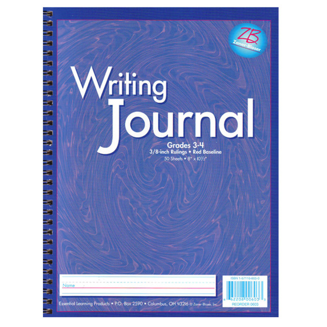 ZANER-BLOSER INC Zaner-Bloser® Writing Journal, 3/8" ruling, Grades 3-4, 50 Sheets