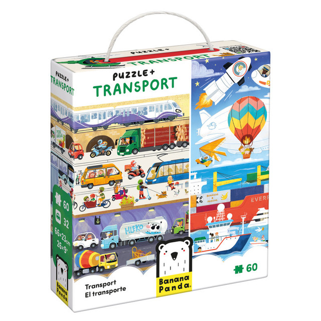 BANANA PANDA Banana Panda Puzzle + Transport, 4+ Years