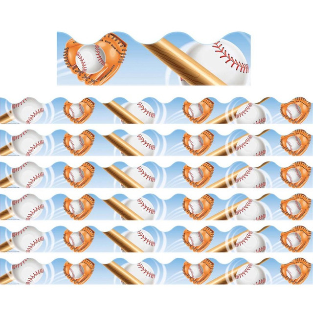 EUREKA Eureka® Baseball Deco Trim®, 37 Feet Per Pack, 6 Packs