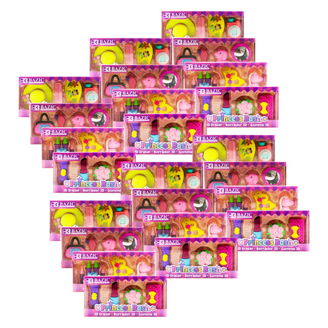 BAZIC PRODUCTS BAZIC Products® Princess Bash 3D Eraser Sets, 4 Per Set, 24 Sets