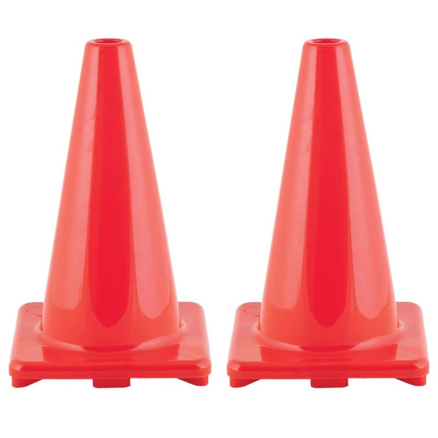 CHAMPION SPORTS Champion Sports Hi-Visibility Flexible Vinyl Cone, 18" Orange, Pack of 2