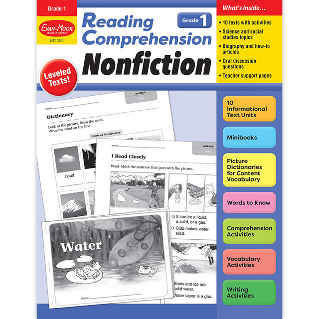 CARSON DELLOSA EDUCATION Evan-Moor Educational Publishers Reading Comprehension: Nonfiction, Grade 1