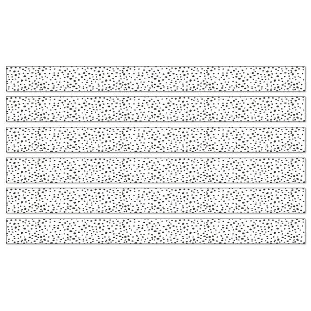 CARSON DELLOSA EDUCATION Carson Dellosa Education We Belong Black Dots Straight Borders Per Pack, 36 Feet Per Pack, 6 Packs