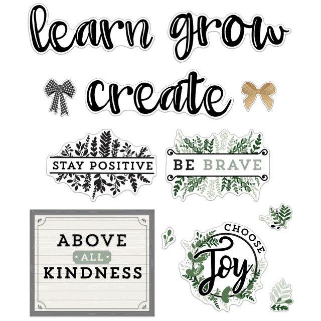CARSON DELLOSA EDUCATION Carson Dellosa Education Farmhouse Motivational Signs Bulletin Board Set, 34 Pieces