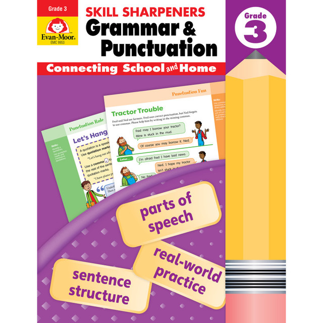 CARSON DELLOSA EDUCATION Evan-Moor Educational Publishers Skill Sharpeners: Grammar & Punctuation Activity Book, Grade 3