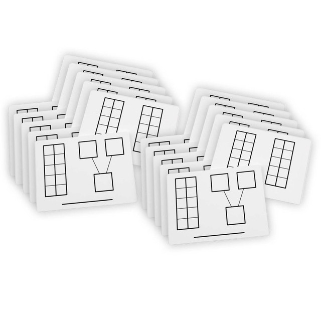 DIDAX Didax® Write-On/Wipe-Off Ten-Frame Mats, Set of 10, 2 Sets