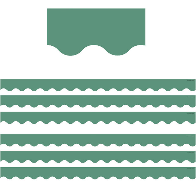 TEACHER CREATED RESOURCES Teacher Created Resources® Eucalyptus Green Scalloped Border Trim, 35 Feet Per Pack, 6 Packs