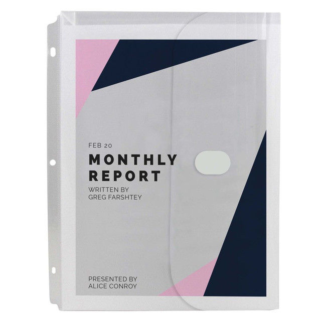 C-LINE PRODUCTS INC C-Line® Super Heavyweight Poly Binder Pockets, Clear, Side Loading, 11" x 8.5", Pack of 10