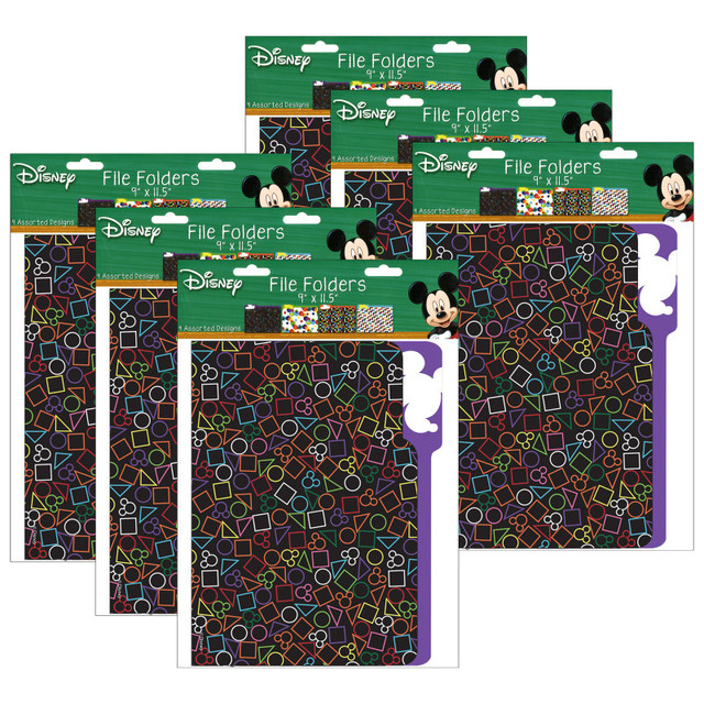 EUREKA Eureka® Geo Mickey® File Folders, 4 Per Pack, 6 Packs