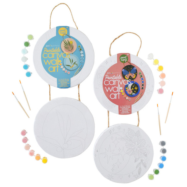 ART 101 / ADVANTUS Art 101 Paintable Circle Hanging Canvas Wall Art 2-Pack ART 101 / ADVANTUS Art 101 Paintable Circle Hanging Canvas Wall Art 2-Pack