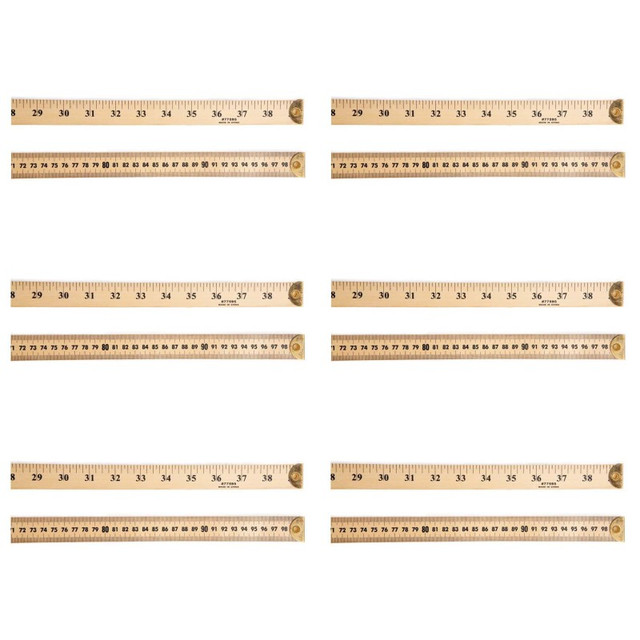 ADVANTUS Charles Leonard Meter Stick Ruler with Metal End, Pack of 6