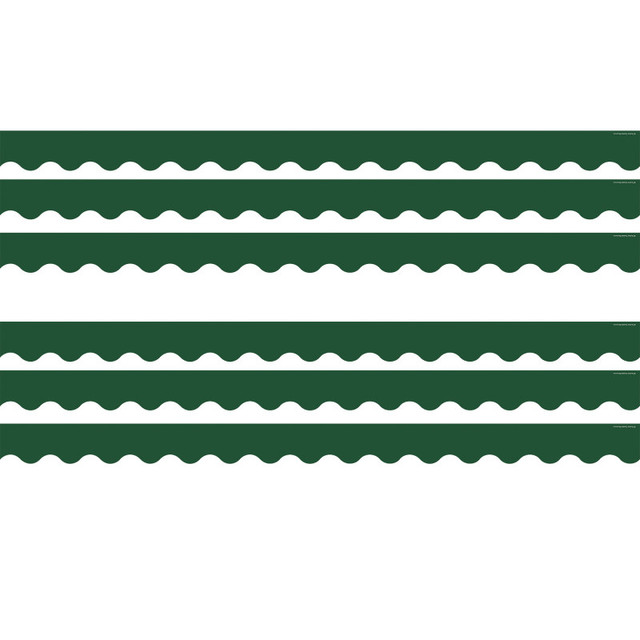 TEACHER CREATED RESOURCES Teacher Created Resources® Pine Green Scalloped Border Trim, 35 Feet Per Pack, 6 Packs