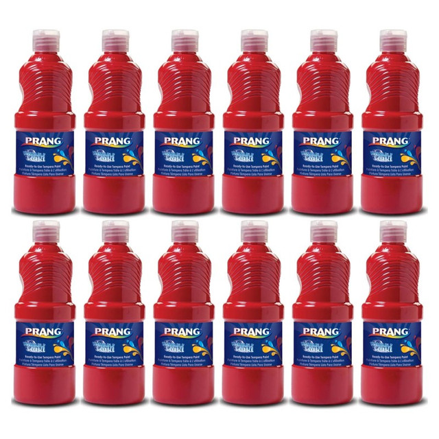 DIXON TICONDEROGA CO Prang® Washable Tempera Paint, Red, 16 oz, Pack of 6