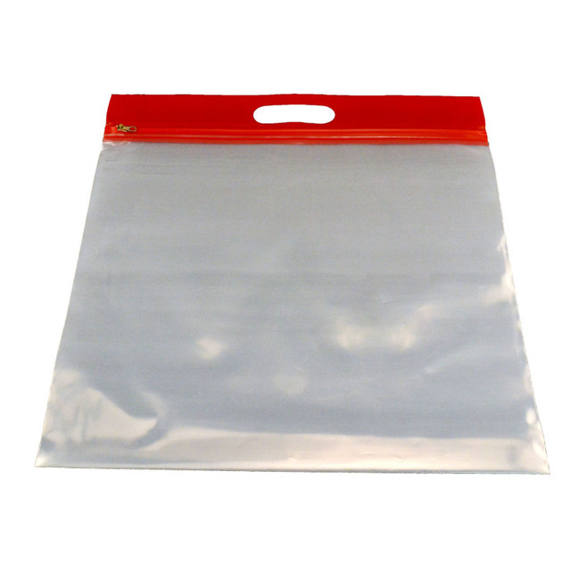 BAGS OF BAGS ZIPAFILE® Storage Bag, Red, Pack of 25