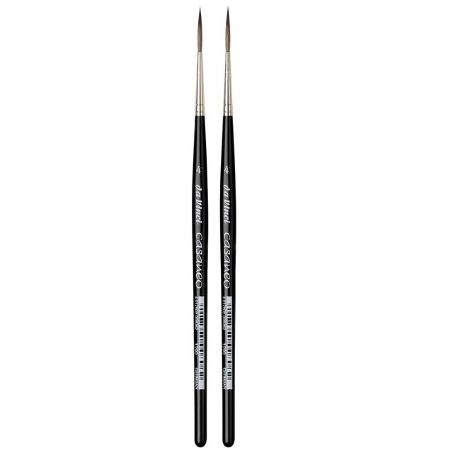 GREGORY DANIELS FINE ARTS INC da Vinci CASANEO Rigger, Extra Soft Synthetics, Watercolor & Acrylic, Liner, Series 1290, Size 4, Pack of 2