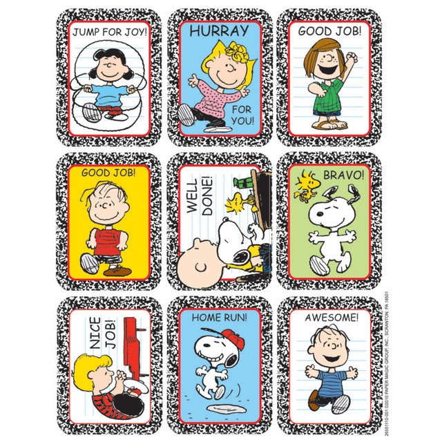 EUREKA Eureka® Peanuts® Motivational Sticker, Pack of 36