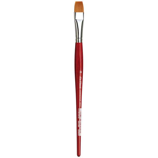 GREGORY DANIELS FINE ARTS INC da Vinci COSMOTOP-SPIN Silkpainting Brush, Synthetic, Watercolor, Flat, Size 14