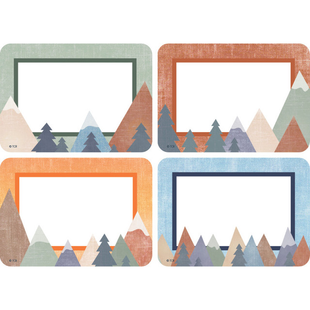 TEACHER CREATED RESOURCES Teacher Created Resources® Moving Mountains Name Tags/Labels Multi-Pack, 36 Per Pack, 6 Packs