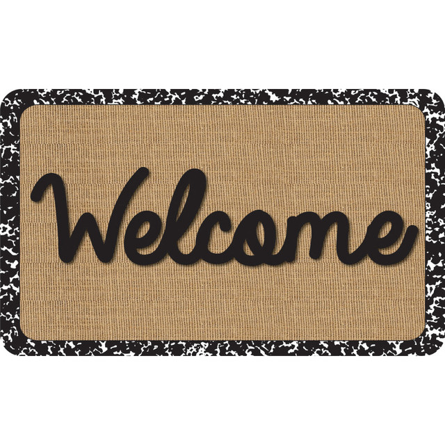 ASHLEY PRODUCTIONS Ashley Productions® The Original Fun Mat™, Welcome Mat, 18" x 30", Burlap Composition Welcome