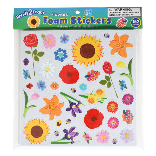 LEARNING ADVANTAGE READY 2 LEARN™ Foam Stickers - Flowers - Pack of 152