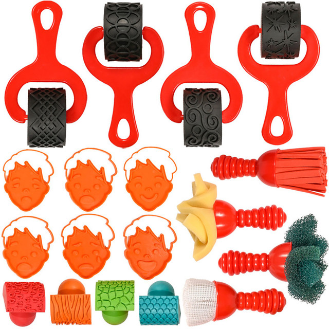LEARNING ADVANTAGE READY 2 LEARN™ Smudge 'N' Roll Paint & Dough Tools, Set of 18 LEARNING ADVANTAGE READY 2 LEARN™ Smudge 'N' Roll Paint & Dough Tools, Set of 18