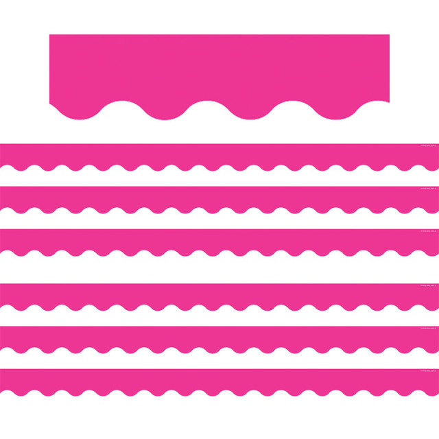 TEACHER CREATED RESOURCES Teacher Created Resources® Hot Pink Scalloped Border Trim, 35 Feet Per Pack, 6 Packs