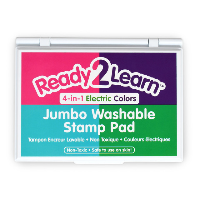 LEARNING ADVANTAGE READY 2 LEARN™ Jumbo Washable Stamp Pad - 4-in-1 Electric Colors