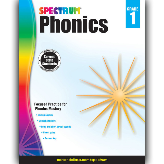 CARSON DELLOSA EDUCATION Spectrum® Phonics Workbook, Grade 1, Paperback