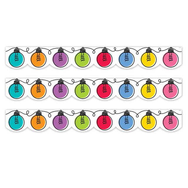 CREATIVE TEACHING PRESS Creative Teaching Press® Core Decor Colorful Doodle Lights EZ Border, 48 Feet Per Pack, 3 Packs