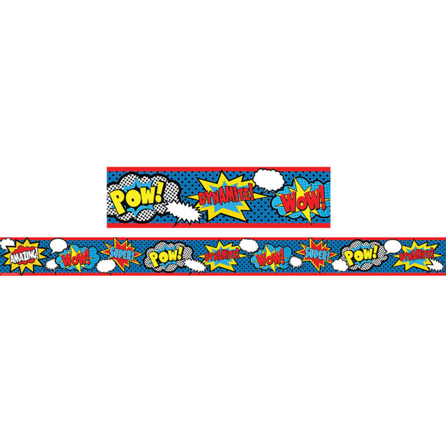 TEACHER CREATED RESOURCES Teacher Created Resources® Superhero Straight Border Trim, 35 Feet