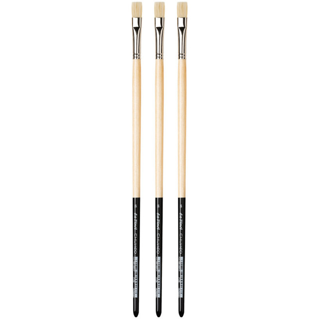 GREGORY DANIELS FINE ARTS INC da Vinci CHUNEO Synthetic Hog Bristle, Oil, Flat, Series 7129, Size 8, Pack of 3