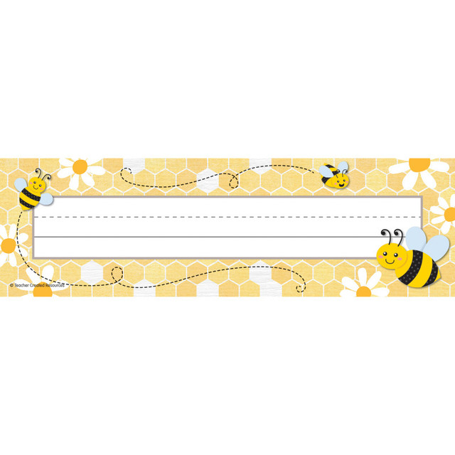 TEACHER CREATED RESOURCES Teacher Created Resources® Buzzing Bees Flat Name Plates, Pack of 36