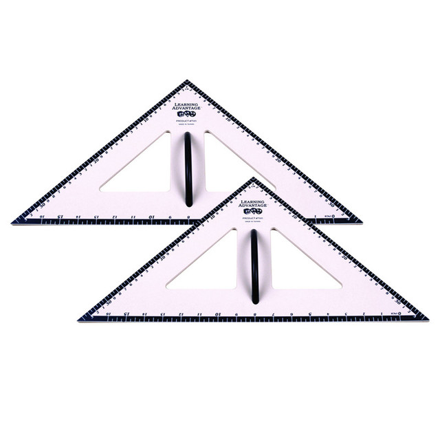LEARNING ADVANTAGE Learning Advantage® Dry Erase Magnetic Triangle - 45/45/90 Degrees, Pack of 2