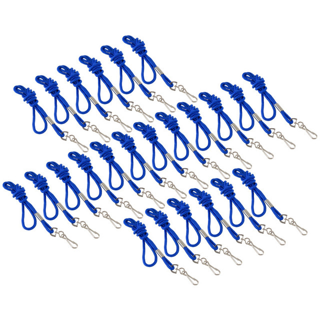 BAUMGARTENS INC SICURIX Standard Lanyard Hook Rope Style, Blue, Pack of 24