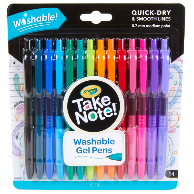CRAYOLA LLC Crayola® Take Note! Washable Gel Pens, Pack of 14