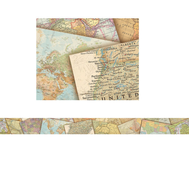 TEACHER CREATED RESOURCES Teacher Created Resources® Travel the Map Straight Border Trim, 35 Feet