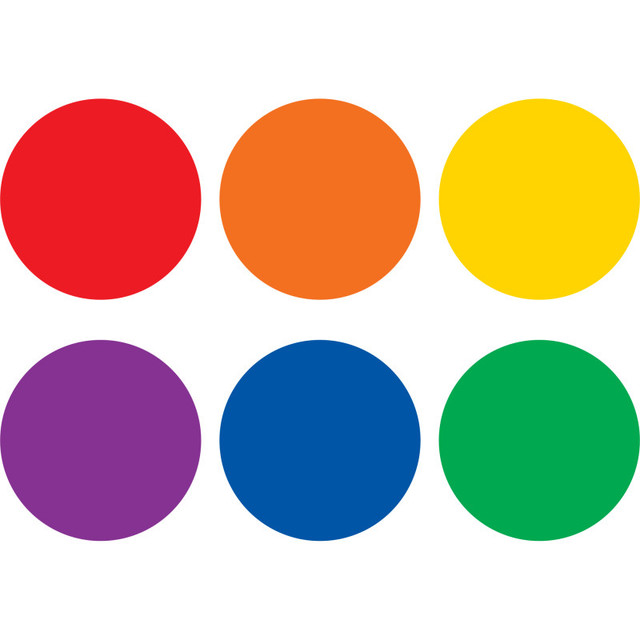 TEACHER CREATED RESOURCES Teacher Created Resources® Spot On® Colorful Circles Vinyl Floor Markers, 4"