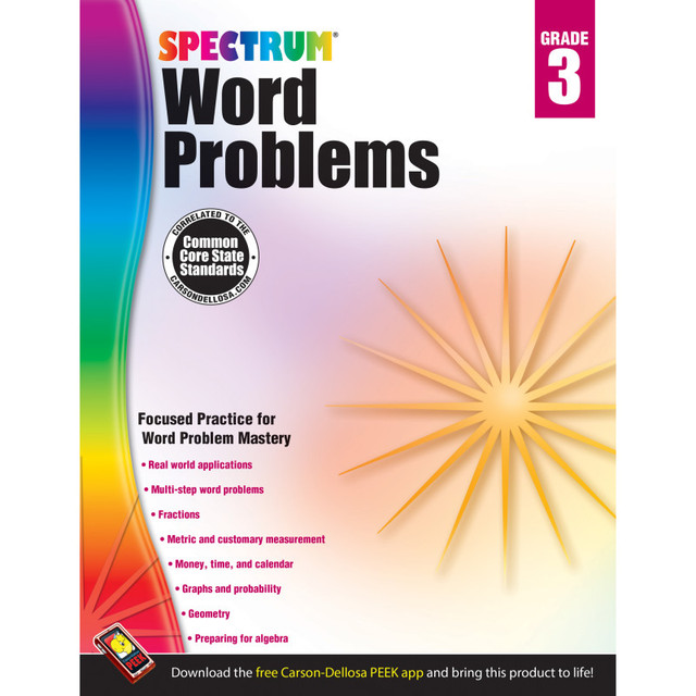 CARSON DELLOSA EDUCATION Spectrum® Word Problems, Grade 3