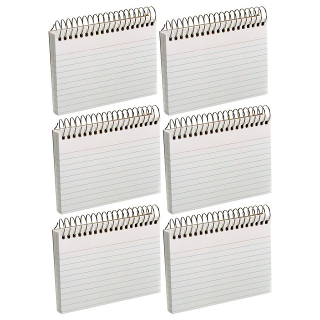 TOPS PRODUCTS Oxford® Spiral Index Cards, 3" x 5", White, Ruled, 50 Per Pack, 6 Packs