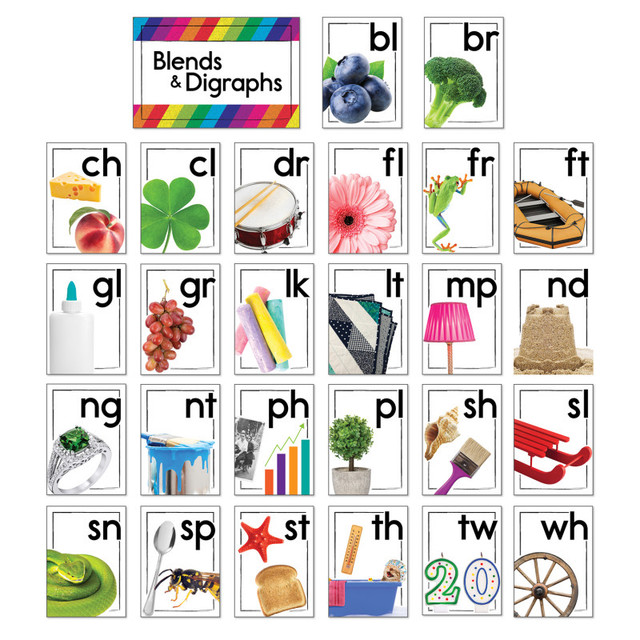 CARSON DELLOSA EDUCATION Carson Dellosa Education Blends and Digraphs Bulletin Board Set