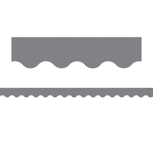 TEACHER CREATED RESOURCES Teacher Created Resources® Gray Scalloped Border Trim, 35 Feet Per Pack, 6 Packs