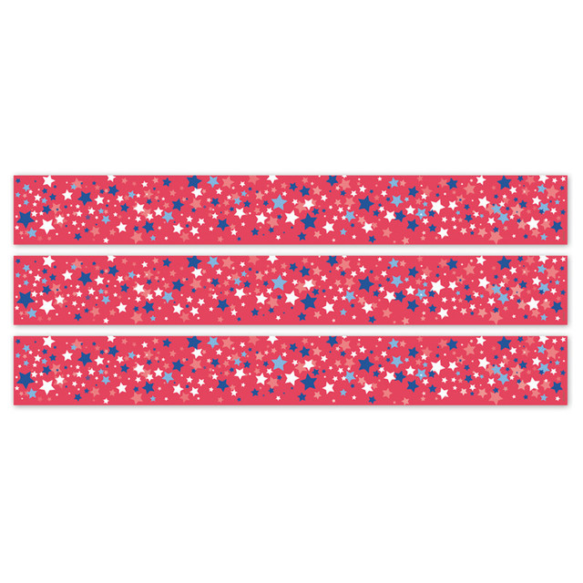 CREATIVE TEACHING PRESS Creative Teaching Press® Core Decor Patriotic Stars EZ Border, Bulletin Board Border, 48 Feet Per Pack, 3 Packs