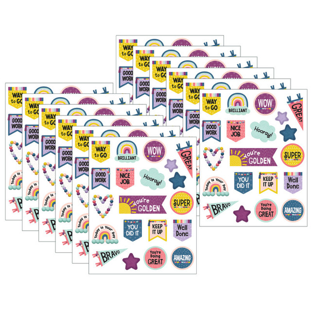 TEACHER CREATED RESOURCES Teacher Created Resources® Oh Happy Day Stickers, 120 Stickers Per Pack, 12 Packs