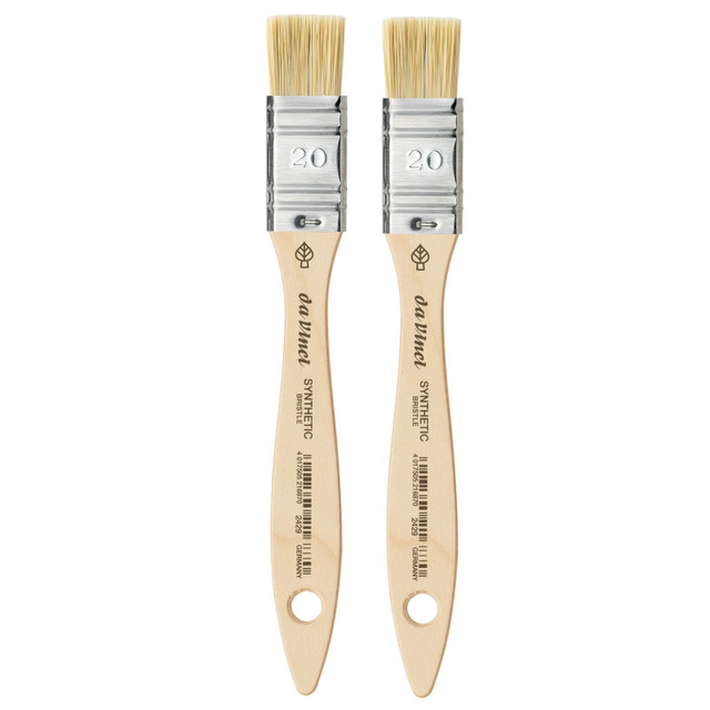 GREGORY DANIELS FINE ARTS INC da Vinci SYNTHETIC Mottler Brush, Natural Hog, Acrylic & Oil, Flat, Series 2429, Size 20, Pack of 2