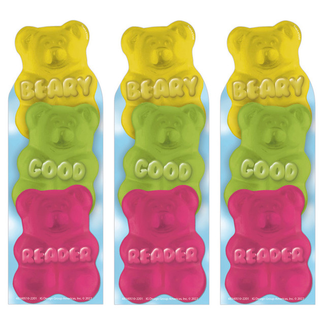 EUREKA Eureka® Beary Good Reader Gummy Bear Scented Bookmarks, 24 Per Pack, 3 Packs